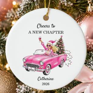 Funny Divorce Personalised Christmas Women Ceramic Ornament