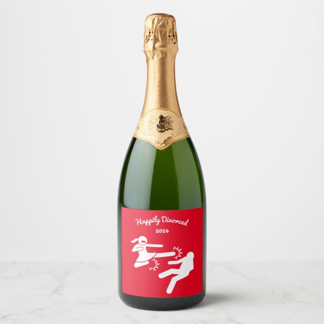 Funny Divorce Sympathy Gifts  Sparkling Wine Label (Front)