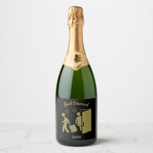 Funny Divorce Sympathy Gifts Sparkling Wine Label