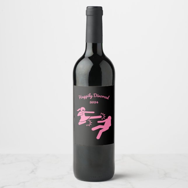 Funny Divorce Sympathy Gifts  Wine Label (Front)