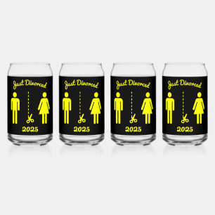 Funny Divorce Sympathy Party Can Glass