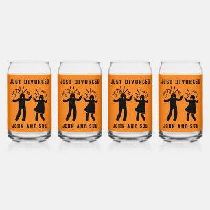Funny Divorce Sympathy Party Can Glass