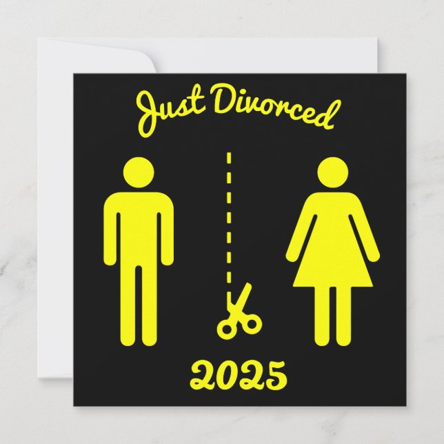 Funny Divorce Sympathy Party Card (Front)
