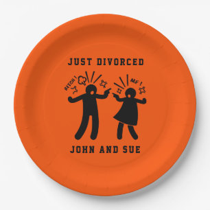 Funny Divorce Sympathy Party Paper Plate