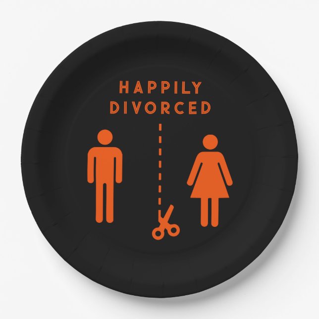 Funny Divorce Sympathy Party Paper Plate (Front)