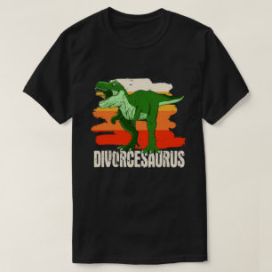 Funny Divorcesaurus Dinosaur Vintage Divorce T-Shirt