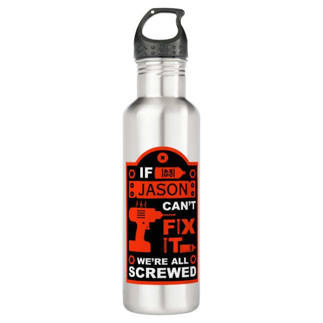 Funny DIY Fix It Repair 710 Ml Water Bottle (Front)