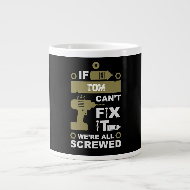 Funny DIY Fix It Repair Large Coffee Mug (Front)