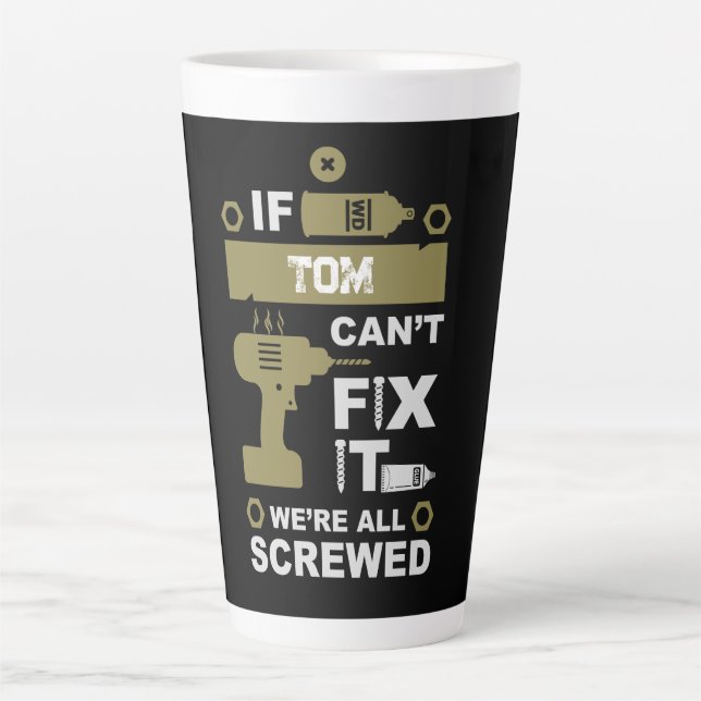 Funny DIY Fix It Repair Latte Mug (Front)