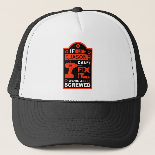 Funny DIY Fix It Repair Trucker Hat (Front)