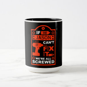 Funny DIY Fix It Repair Two-Tone Coffee Mug