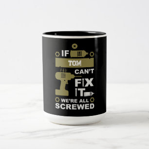 Funny DIY Fix It Repair Two-Tone Coffee Mug