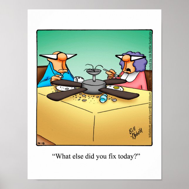 Funny DIY Home Repair Humour Poster (Front)