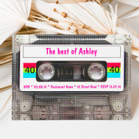 Funny DJ 80s Cassette Tape 40th Birthday