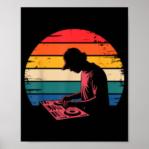 Funny Dj Art Men Women Music Producer Disc Jockey  Poster
