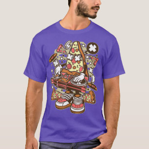 Funny DJ Design Pizza Sound Engineer Disc Jockey T T-Shirt