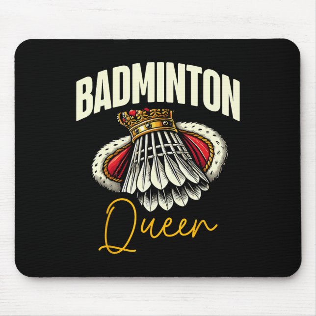 Funny Dminton Player Love Shuttle Design 11  Mouse Pad (Front)