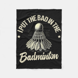 Funny Dminton Player Love Shuttle Design 1 Fleece Blanket