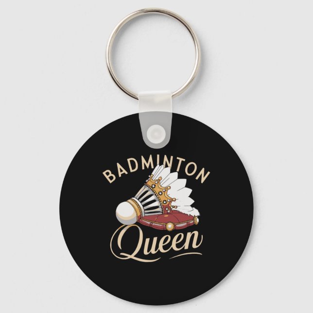 Funny Dminton Player Love Shuttle Design 8  Key Ring (Front)