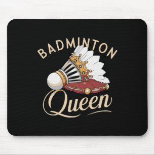 Funny Dminton Player Love Shuttle Design 8 Mouse Pad