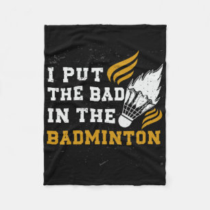 Funny Dminton Shirt Men Women Dminton Player 10 Fleece Blanket