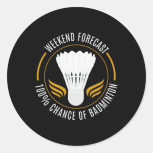 Funny Dminton Shirt Men Women Dminton Player 6  Classic Round Sticker