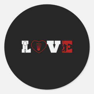 Funny Dminton Shirt Women Dminton Player Classic Round Sticker