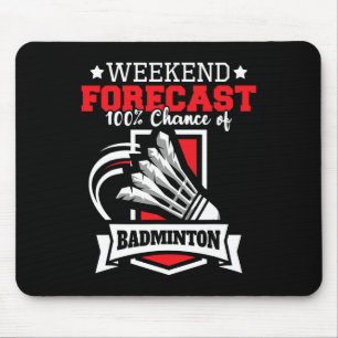 Funny Dminton Shirts Black Dminton Themed Mouse Pad