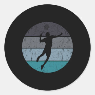 Funny Dminton Shuttle For Men Women Retro Vintage Classic Round Sticker