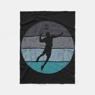 Funny Dminton Shuttle For Men Women Retro Vintage Fleece Blanket