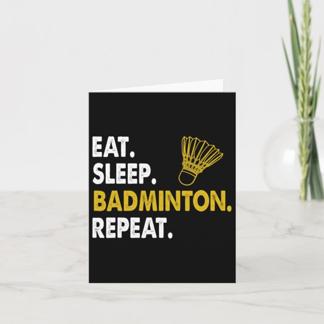 Funny Dminton Shuttle Novelty Tee  Card (Front)