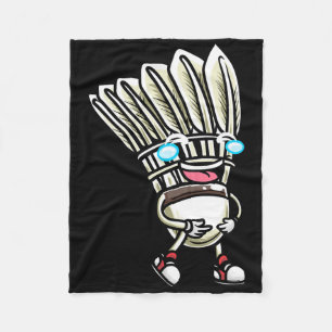 Funny Dminton Shuttle Player Design Men Women 1 Fleece Blanket