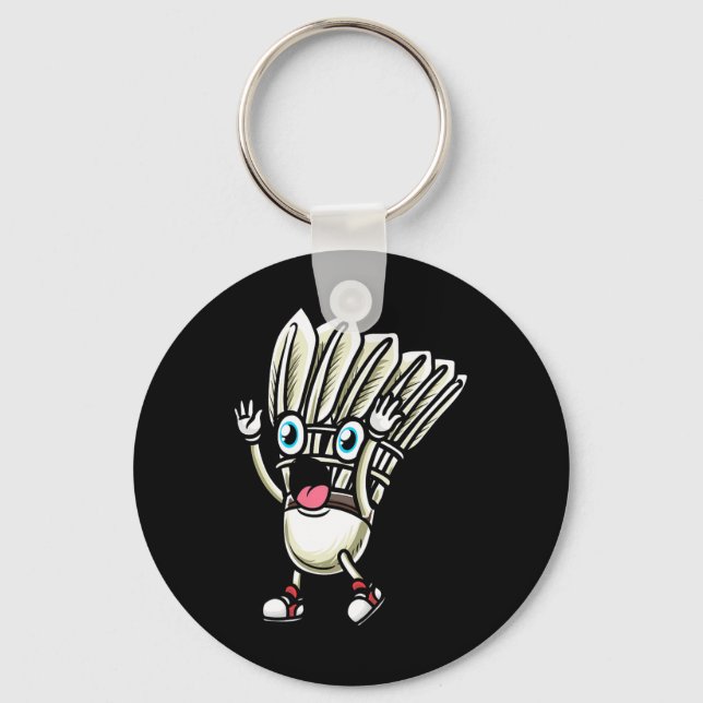 Funny Dminton Shuttle Player Design Men Women 4  Key Ring (Front)