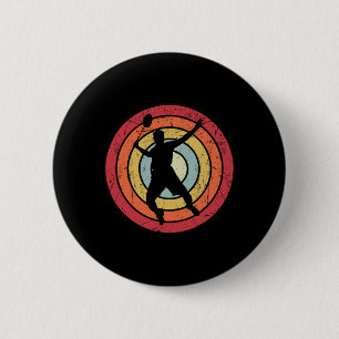 Funny Dminton Shuttle Retro Vintage For Men Women 6 Cm Round Badge
