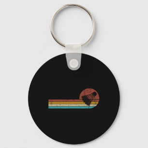 Funny Dminton Shuttle Retro Vintage For Men Women Key Ring