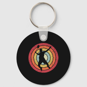 Funny Dminton Shuttle Retro Vintage For Men Women Key Ring