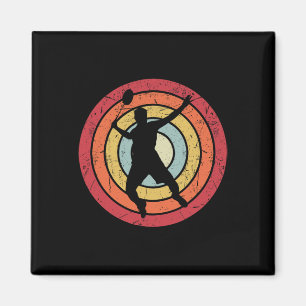 Funny Dminton Shuttle Retro Vintage For Men Women Magnet