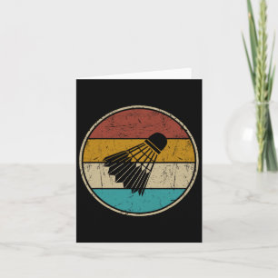 Funny Dminton Shuttle Vintage Retro For Men Women Card