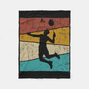 Funny Dminton Shuttle Vintage Retro For Men Women Fleece Blanket