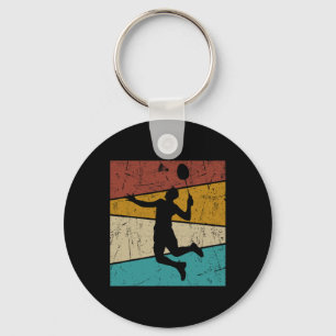 Funny Dminton Shuttle Vintage Retro For Men Women Key Ring