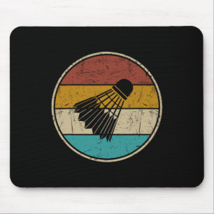Funny Dminton Shuttle Vintage Retro For Men Women Mouse Pad