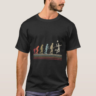 Funny Dminton Vintage Retro Style Evolution Of Man T-Shirt