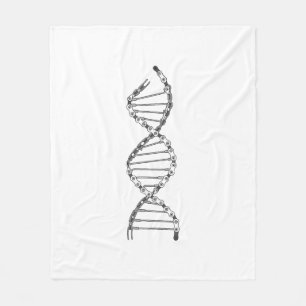 Funny DNA Cycling Bicycle Chain Mountain Bike Love Fleece Blanket