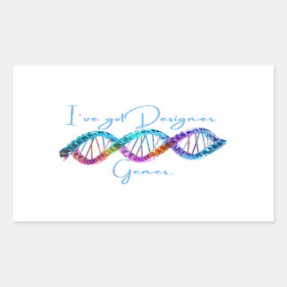Funny DNA Helix Rectangular Sticker