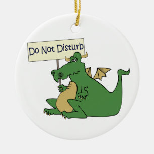 Funny Do Not Disturb Door Hanger Ceramic Ornament