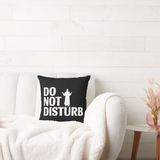 "Funny Do Not Disturb Pillow with Bold Text  (Couch)