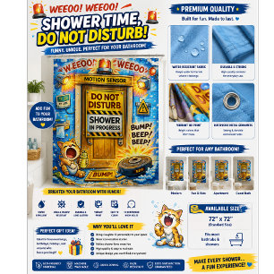 Funny Do Not Disturb Shower Curtain