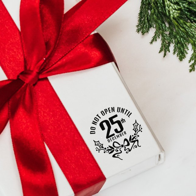 Funny Do not open until 25 December, Christmas  Rubber Stamp (Creator Uploaded)