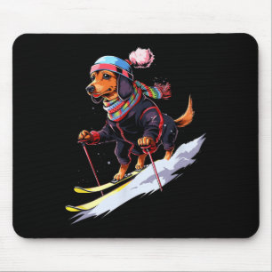 Funny Do You Even Lift Bro Gift Cute Skiing Lover Mouse Pad