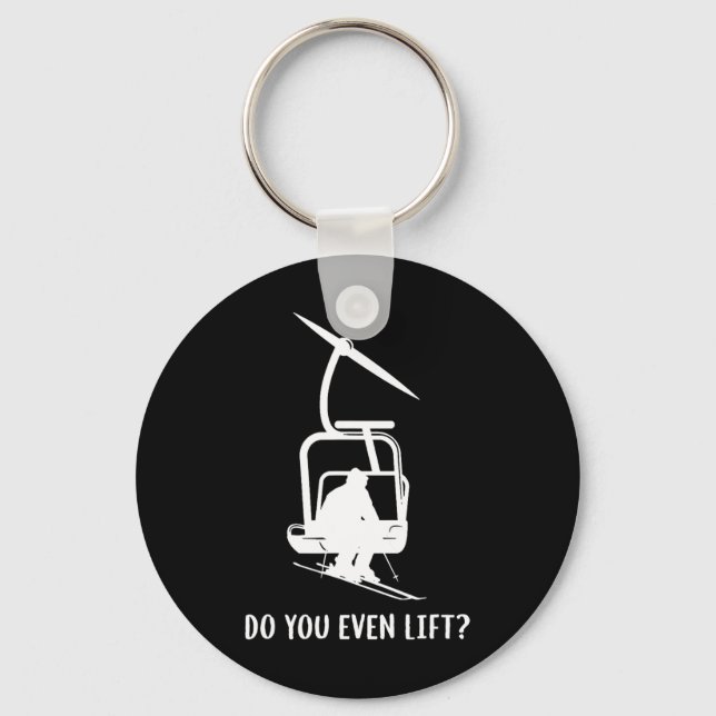 Funny Do You Even Lift Ski  Key Ring (Front)
